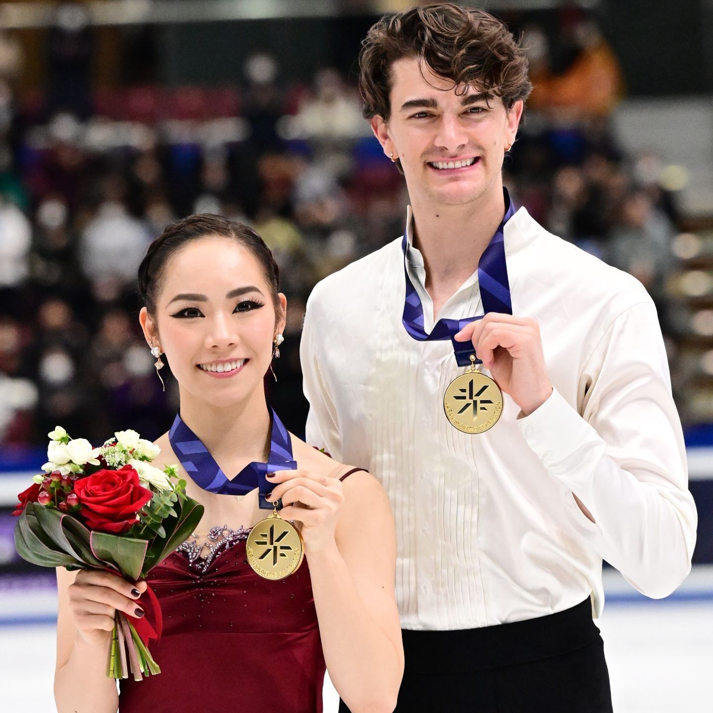 全日本選手権で５度の優勝に輝いた小松原夫妻。今回、離婚していた事実が明かされた。(C)Getty Images