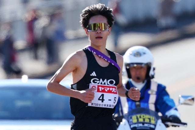 青山学院大で活躍した太田。ニューイヤー駅伝に初登場し、驚異的な区間記録を更新した。写真：西村尚己/アフロスポーツ
