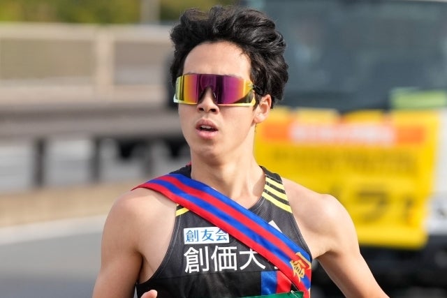 区間記録まで１秒に迫った創価大の小池。写真：SportsPressJP/アフロ