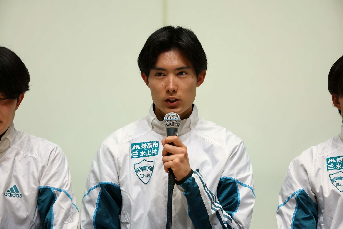 会見では昨年走れなかった悔しい思いも明かした佐藤愛斗。写真：滝川敏之