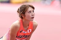 女子100m障害の中島ひとみ。昨年は日本代表として東京世界陸上に出場した。写真：梅月智史（THE DIGEST写真部）