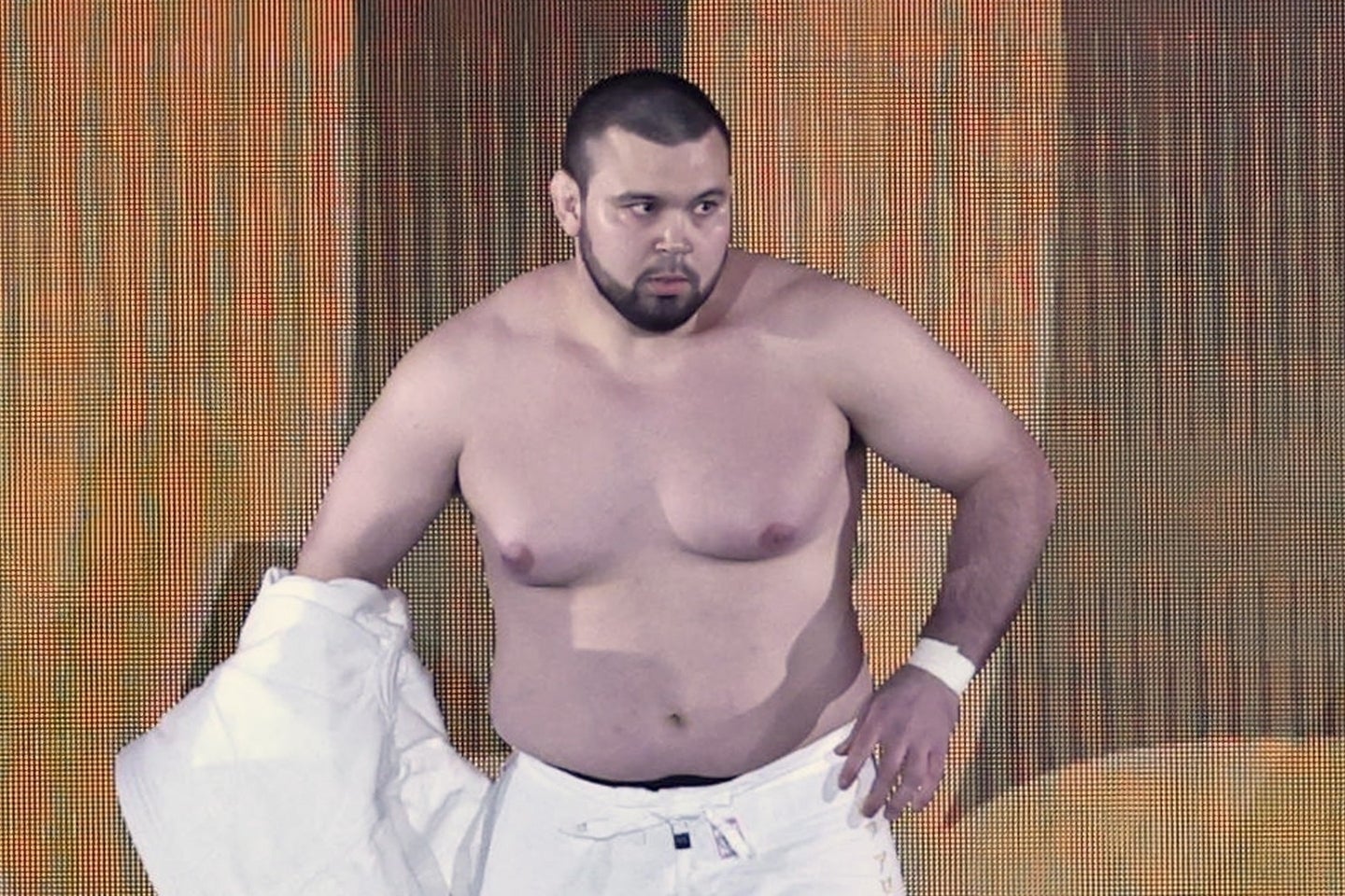 EVILに勝利しNEVER無差別級王者となったウルフ・アロン。写真：産経新聞社