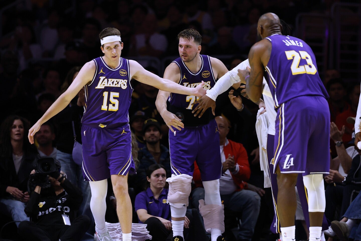 レイカーズはカンファレンス４位と好位置につけるが、強豪揃いのウエストにおいて、本命視する声は少ない。(C)Getty Images