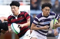 早稲田大の矢崎と明治大の古賀。ともに決定力のあるバックスだ。(C) JRFU