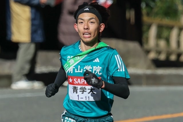 箱根駅伝で大活躍して青山学院大を優勝に導いた黒田。写真：JMPA