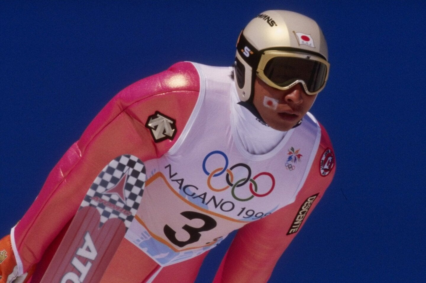 スキーノルディック複合元日本代表の荻原さんがミラノ・コルティナ五輪・新種目のスキーモに挑戦した。(C) Getty Images