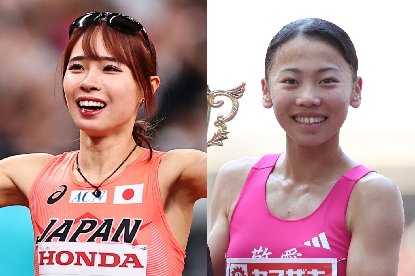 久保（右）の積水化学入りを歓迎した山本（左）。写真：梅月智史（THE DIGEST写真部）、永島裕基