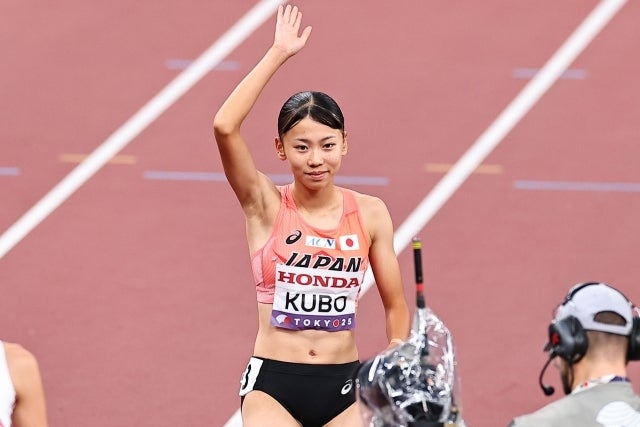 高校生にして女子800m日本記録を塗り替えた久保凛。４月から積水化学に所属する。写真：永島裕基