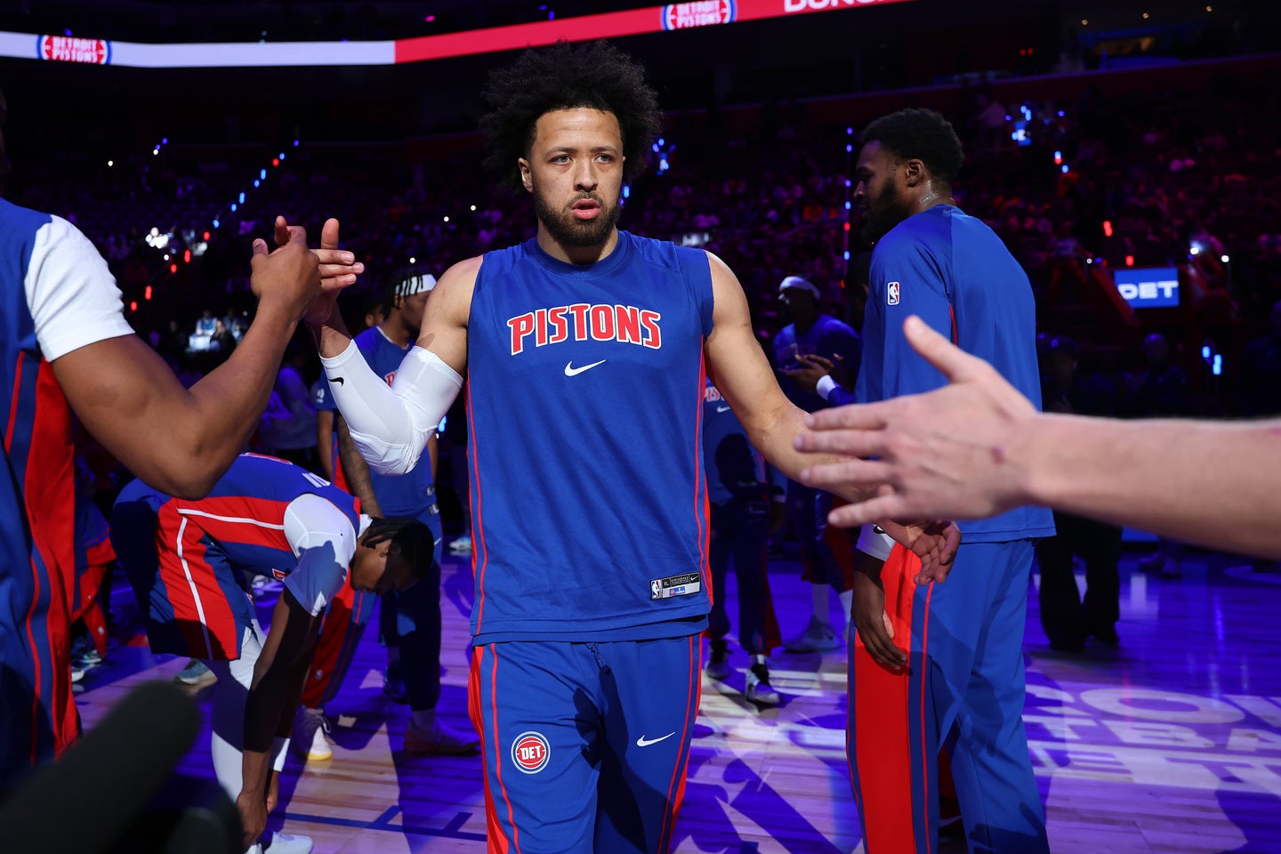 カーメロがピストンズを牽引する大型司令塔のカニングハムを称賛した。(C)Getty Images