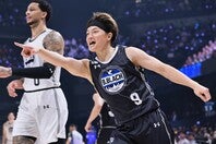 コート内外でオールスターを盛り上げた辻。Ｂリーグ屈指のエンターテイナーだ。(C)B.LEAGUE