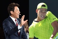 松岡氏（左）が坂本（右）の全豪１回戦敗退に悔しさをにじませつつ、今後の活躍に期待を寄せている。（C）Getty Images