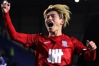 バーミンガム移籍後では、リーグ戦初ゴールの古橋。(C)Getty Images