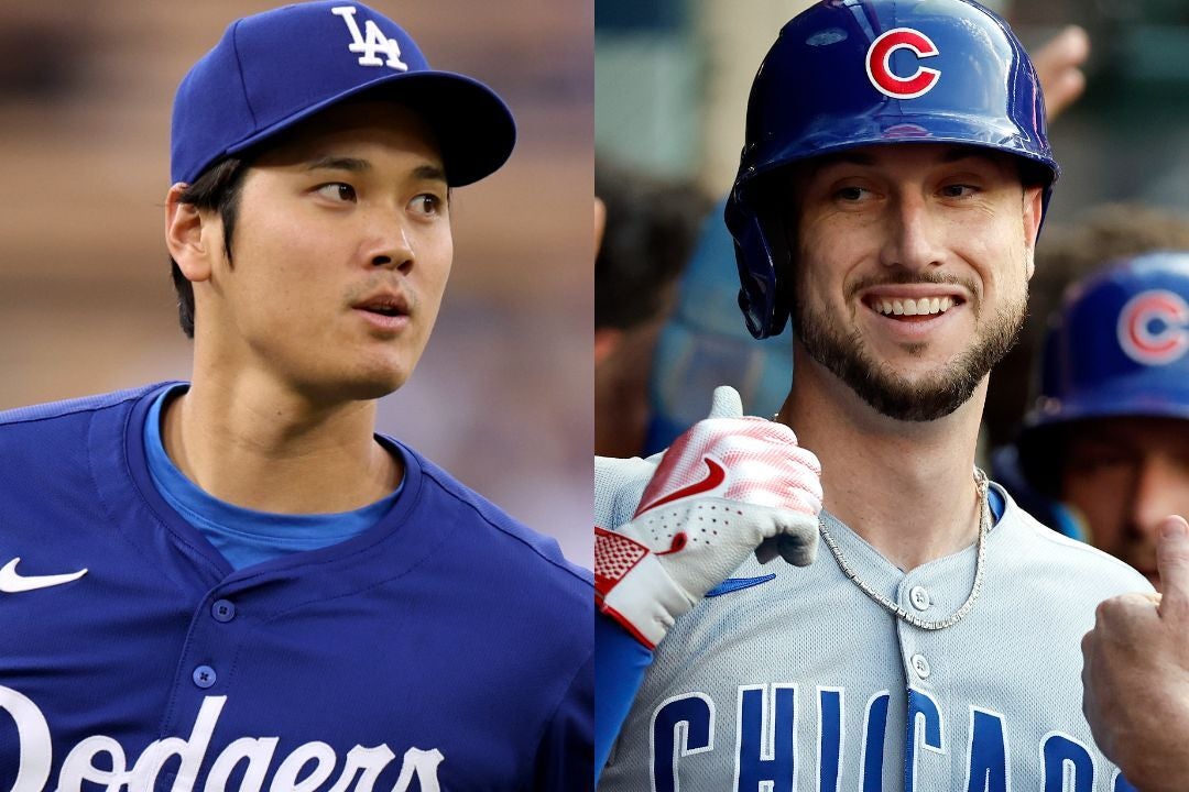 大谷（左）とカブスからドジャースに移籍したタッカー（右）。(C)Getty Images