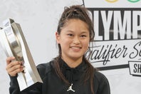 大相撲初場所を現地で観戦したスケートボード男子ストリートの小野寺吟雲。(C)Getty Images