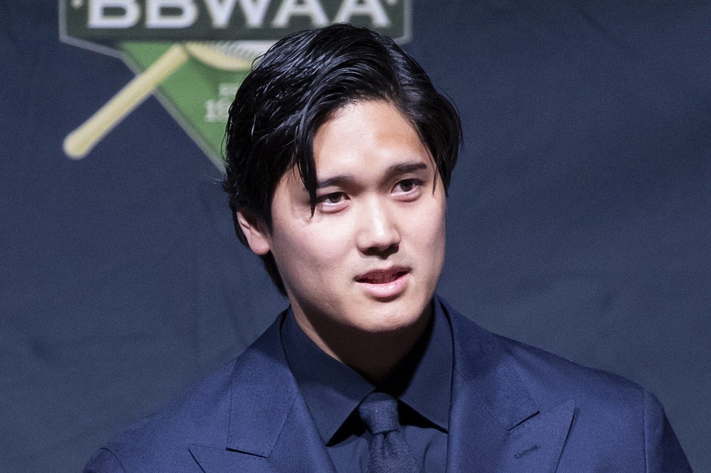 元オールスター捕手の“おねだり”に笑顔で対応した大谷。(C)Getty Images