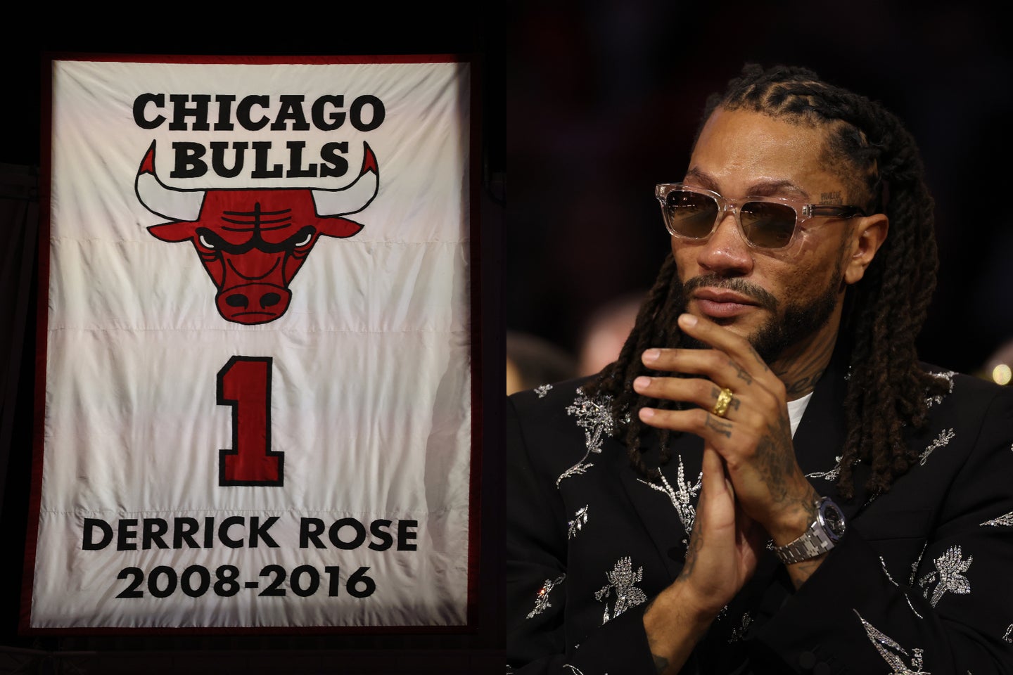 ローズはブルズで史上５人目の欠番選手となった。(C)Getty Images