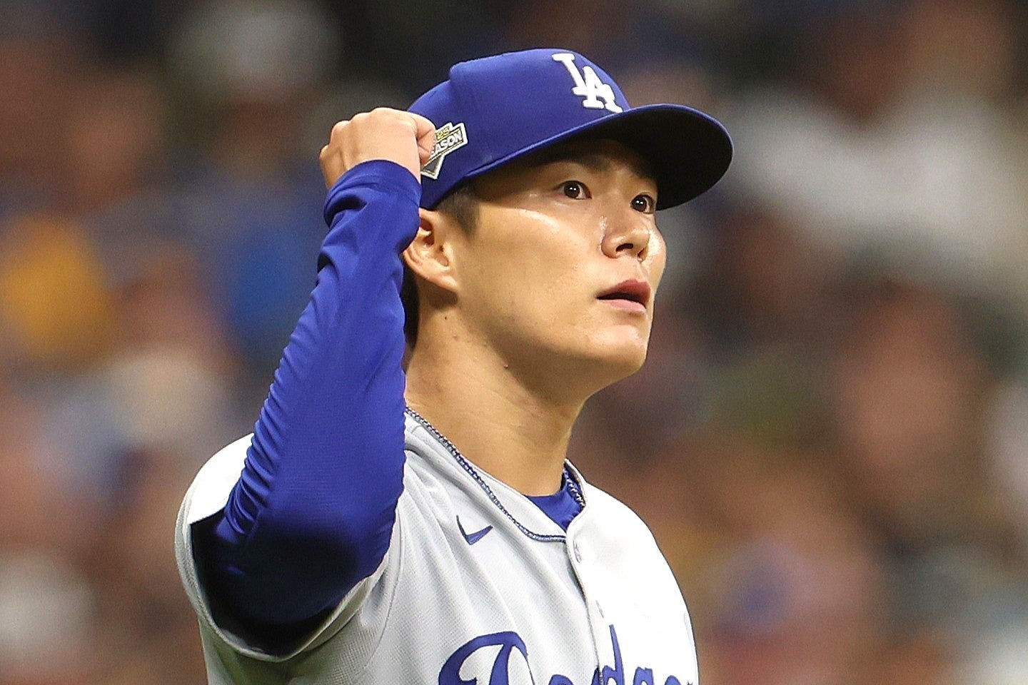 ドジャース専門メディアからチーム内で２番目との評価を受けている山本。(C)Getty Images