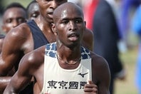 丸亀ハーフで２位に約１分差をつけて優勝したエティーリ。写真：滝川敏之