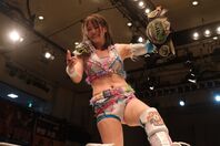 GHCタイトルを初防衛した岩谷。マリーゴールドでも健在を示している。写真：橋本宗洋