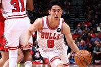 ４試合連続出場となった河村は、会場を沸かせるパスを連発し自己最多タイの７アシストをあげた。(C)Getty Images