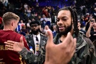 ６年半過ごしたクリーブランドを離れ、ロサンゼルスに降り立ったガーランド。移籍を前向きに捉えているようだ。(C)Getty Images