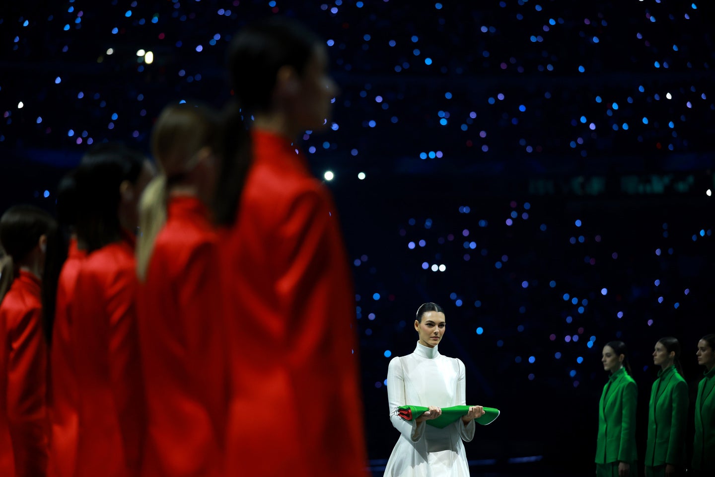 ミラノ・コルティナ五輪の開会式に登場したチェレッティさん、(C)Getty Images