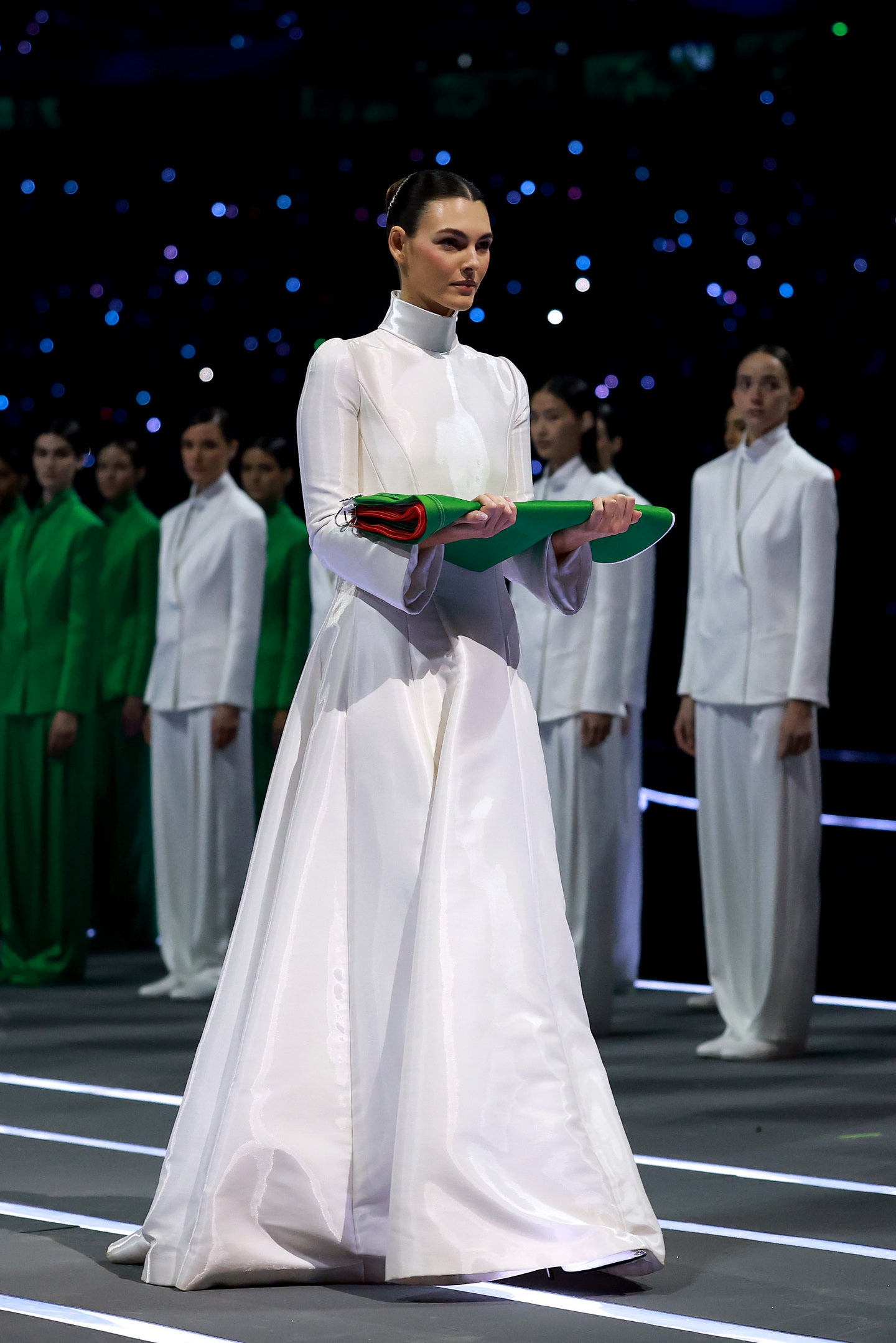 ミラノ・コルティナ五輪の開会式に登場したチェレッティさん。(C)Getty Images