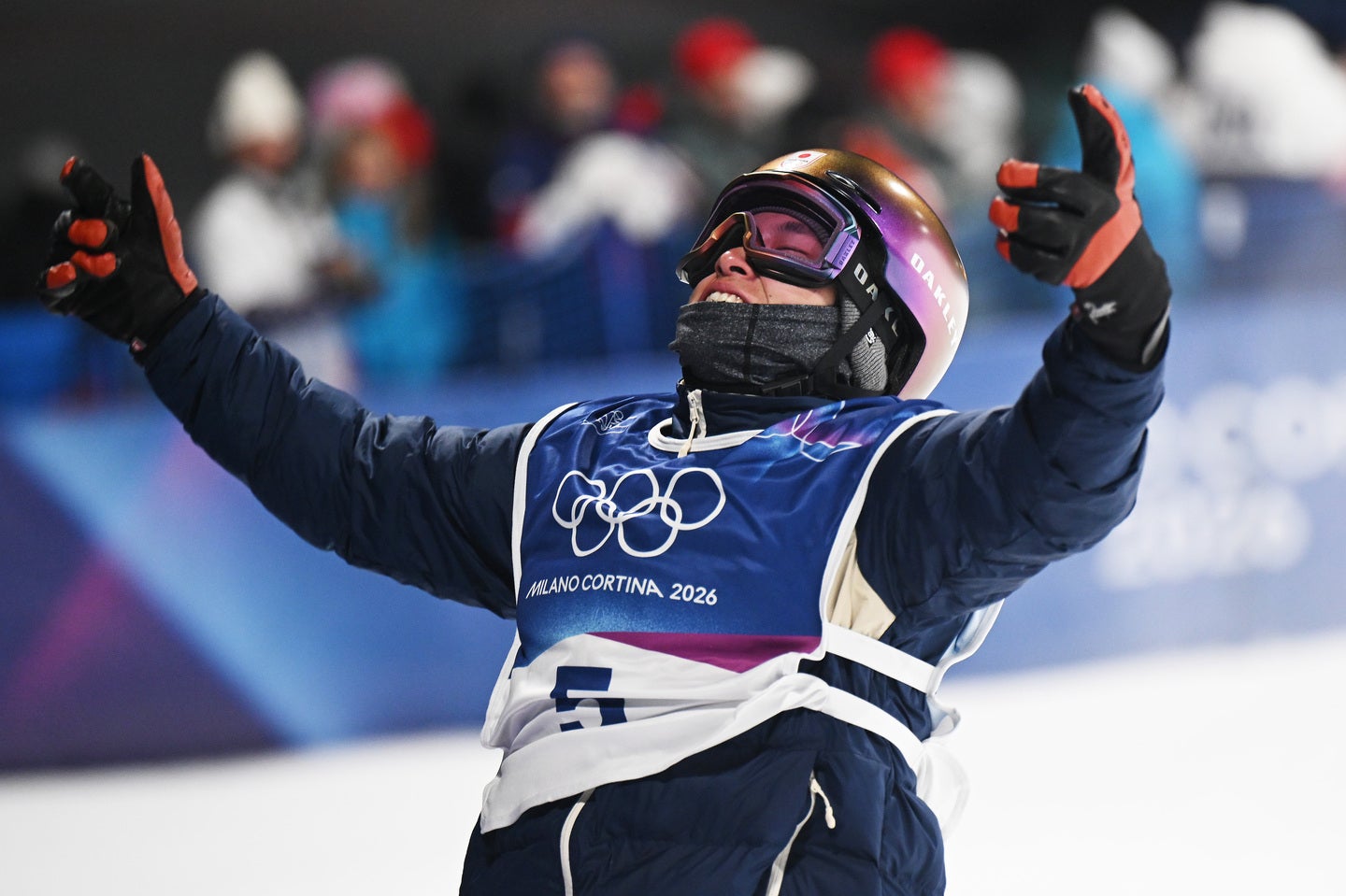 ミラノ・コルティナ五輪のスノーボード男子ビッグエアで金メダルを獲得した木村。(C)Getty Images