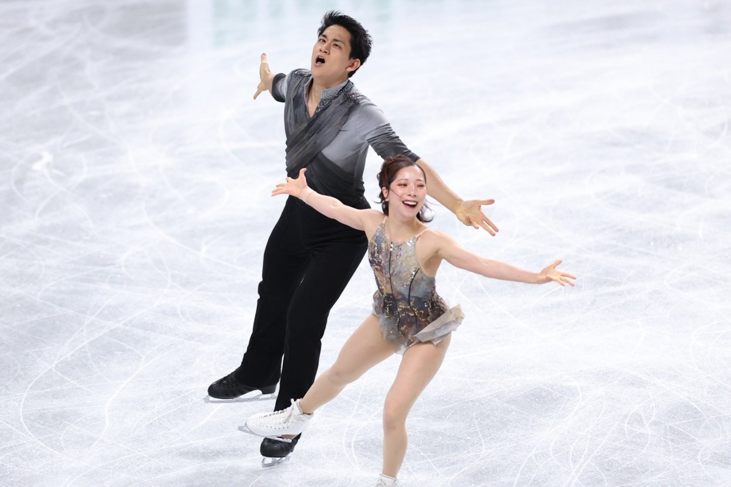 “りくりゅう”こと三浦／木原ペア。勝負のFSに臨んだ。写真：永島裕基
