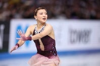 フィギュア団体のFSに臨んだ坂本花織。(C)Getty Images