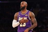 レブロンが持つオールNBAチーム連続選出記録は、21年で途切れることとなった。(C)Getty Images