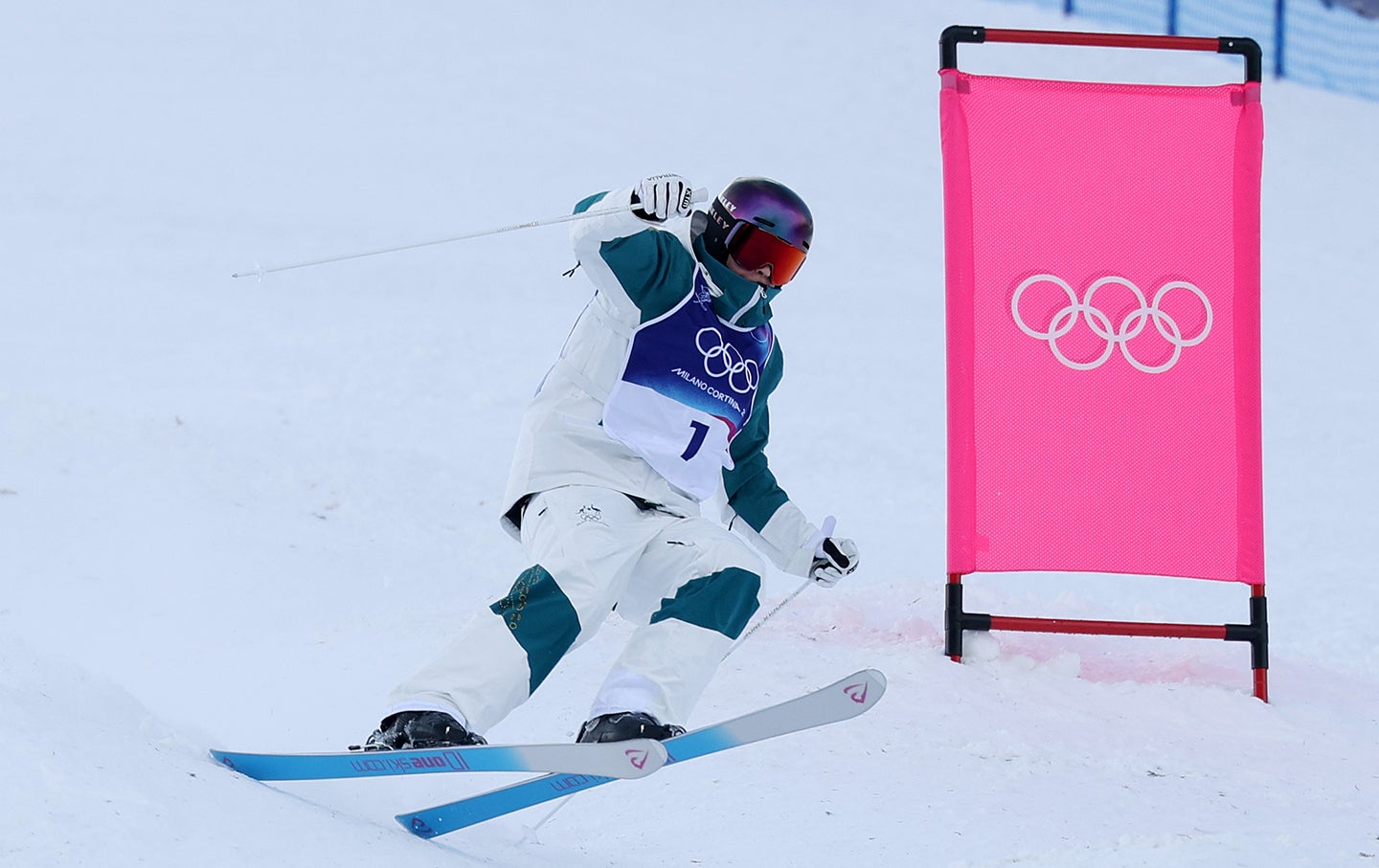 女子モーグル決勝でまさかの８位に終わったアンソニー。(C)Getty Images