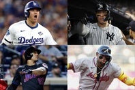 大谷（左上）、ジャッジ（右上）、ソト（左下）、アクーニャJr.（右下）……各国に綺羅星のごときスーパースターがそろい踏みだ！(C)Getty Images