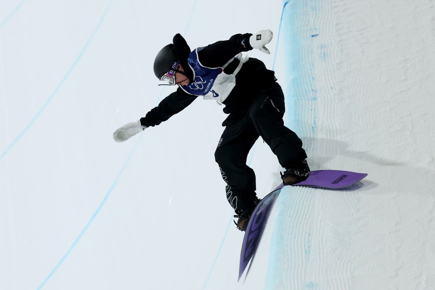 平野歩夢が男子ハーフパイプ決勝に出場。１本目はフルメイクできなかった。(C)Getty Images