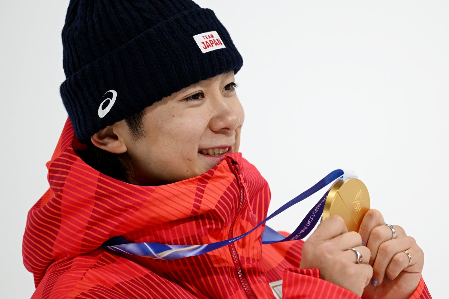 男子ハーフパイプ日本代表の戸塚。金メダルを獲得した。(C)Getty Images