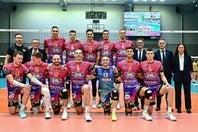 敵地でプラハに勝利したペルージャ。リハビリ中の石川は遠征に帯同しなかった。画像提供：Sir Susa Scai Perugia