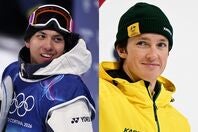 ４位でメダルを逃した平野（左）。銀メダルのジェームズ（右）がとった行動が話題になっている。(C)Getty Images