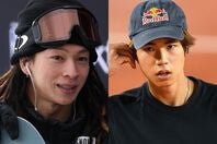 男子ハーフパイプ日本代表の平野（左）とスケートボードの堀米（右）。(C)Getty Images