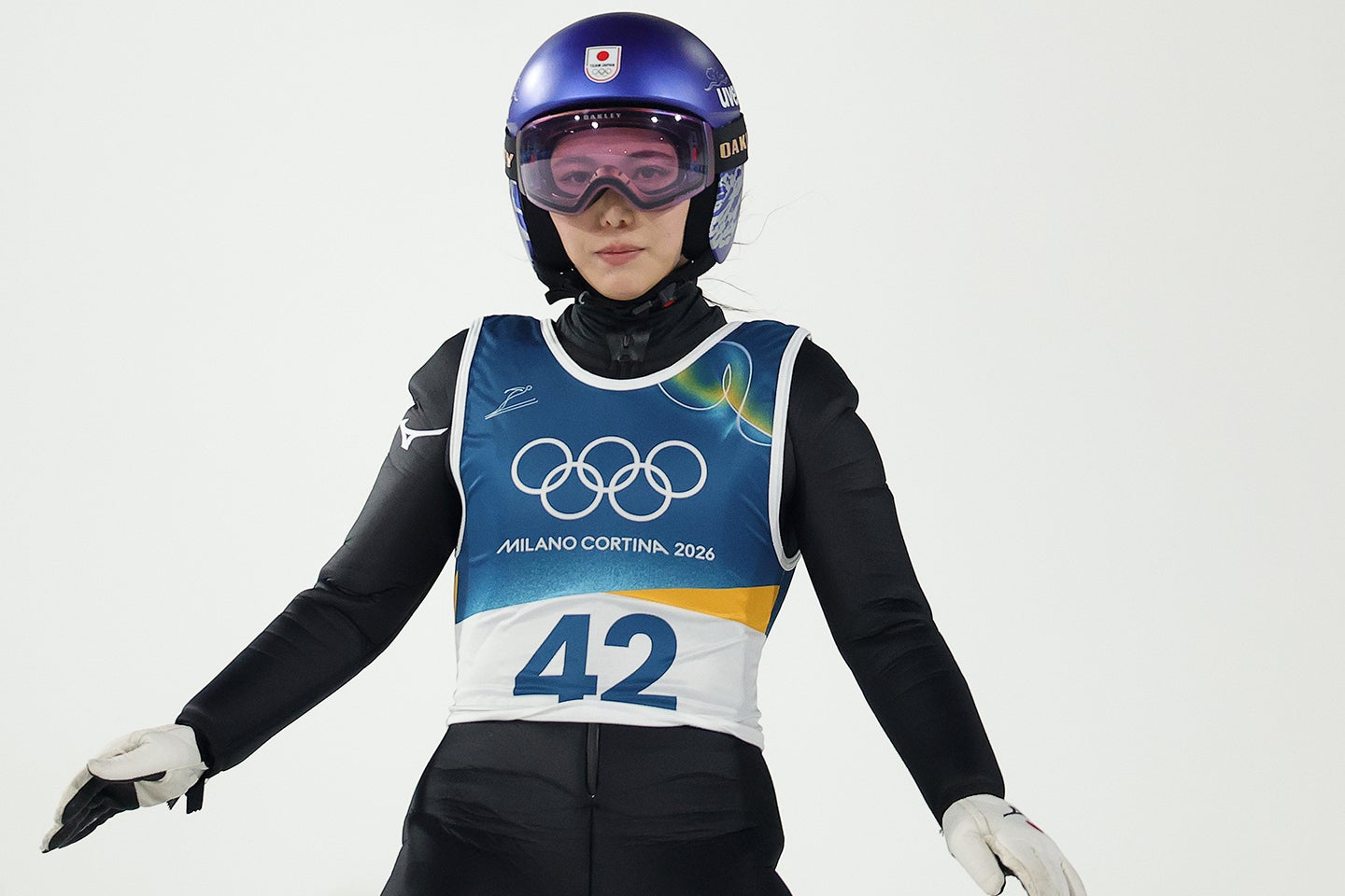 女子個人ラージヒルでメダルを獲得できなかった高梨。(C)Getty Images