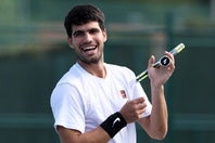 先月開催された全豪OPで史上最年少の生涯グランドスラムを達成したアルカラス。それでも慢心せず、さらなる成長を求めてドーハに挑む。（C）Getty Images