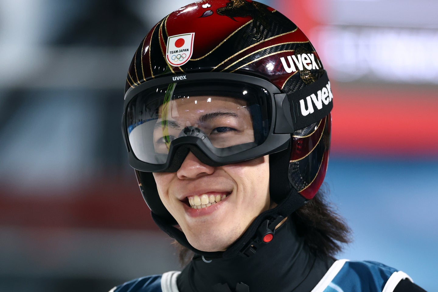 ３回目に138・5メートルのビッグジャンプを披露した二階堂。しかし、まさかの無効という結果になった。(C)Getty Images