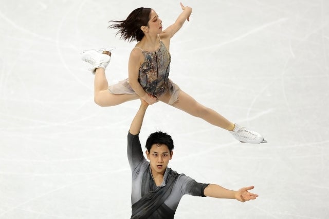 りくりゅうがフリーで最高の演技を披露した。(C)Getty Images