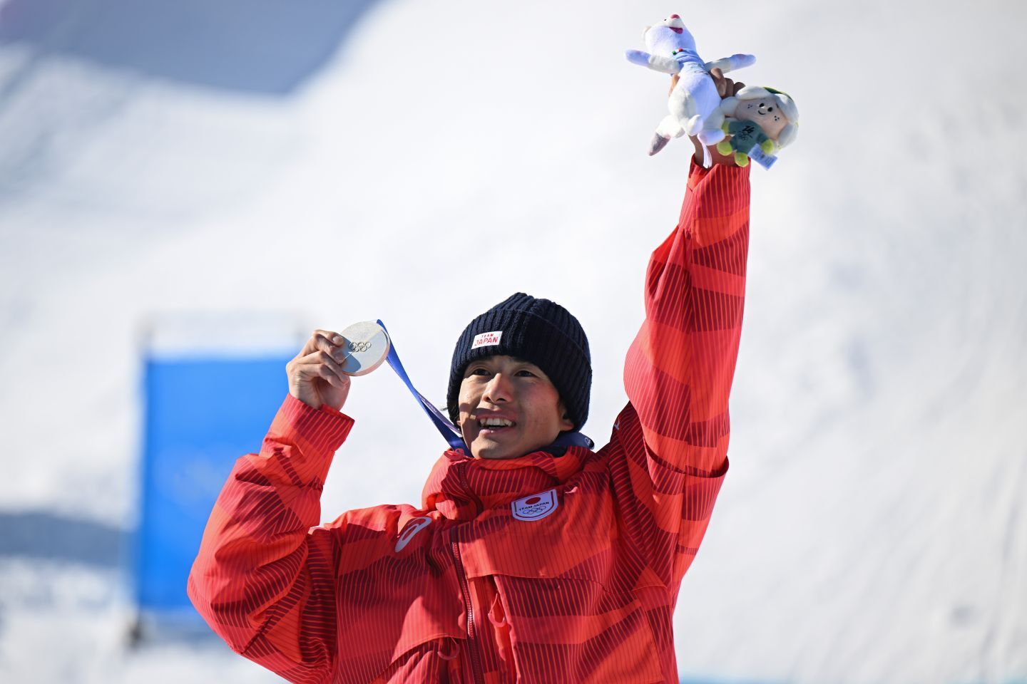 男子デュアルモーグルで銀メダルを獲得した堀島。２回戦のユニークなフィニッシュが話題に。(C) Getty Images