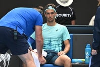 全豪OPでジョコビッチを追い詰めながら負傷棄権したムゼッティ。回復にはまだ時間がかかると明かした。(C)Getty Images