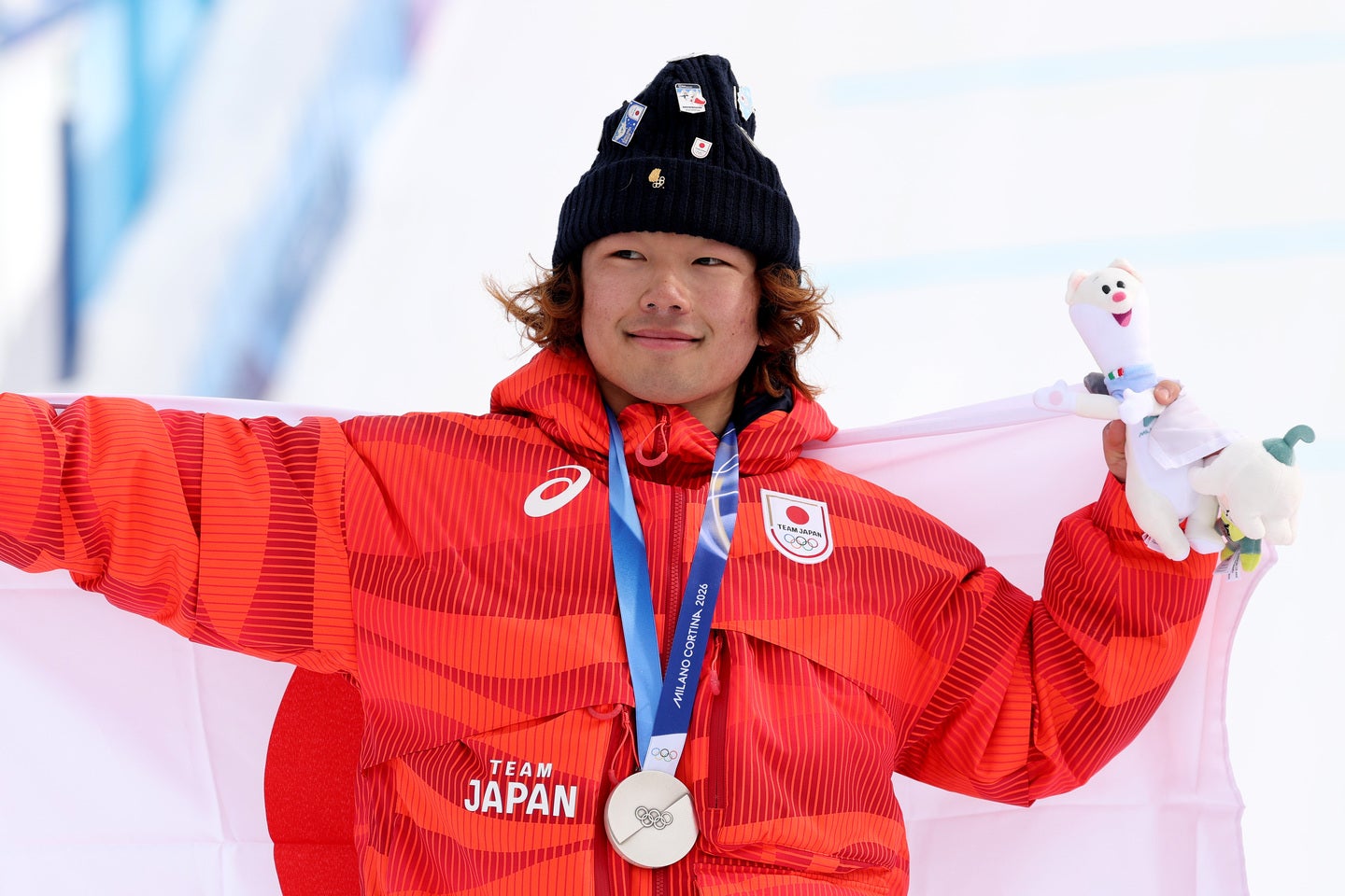 男子スロープスタイルで銀メダルを獲得した長谷川。(C)Getty Images