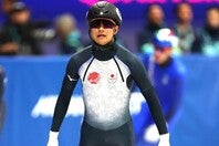 ショートトラック男子500メートル準々決勝に出場した吉永。(C)Getty Images