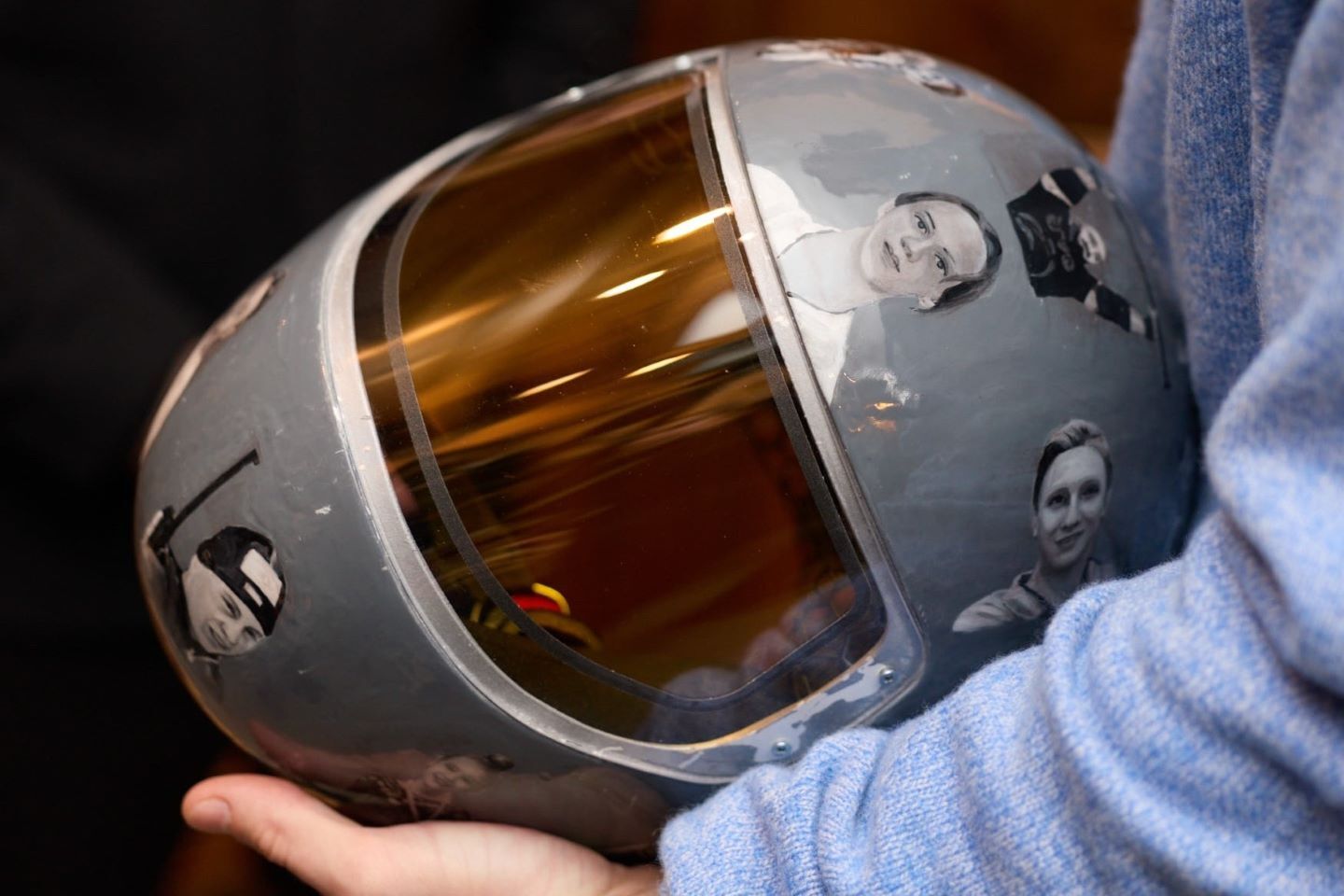 IOCに政治的表現を禁じる規則に抵触すると判断されたヘルメット。(C)Getty Images