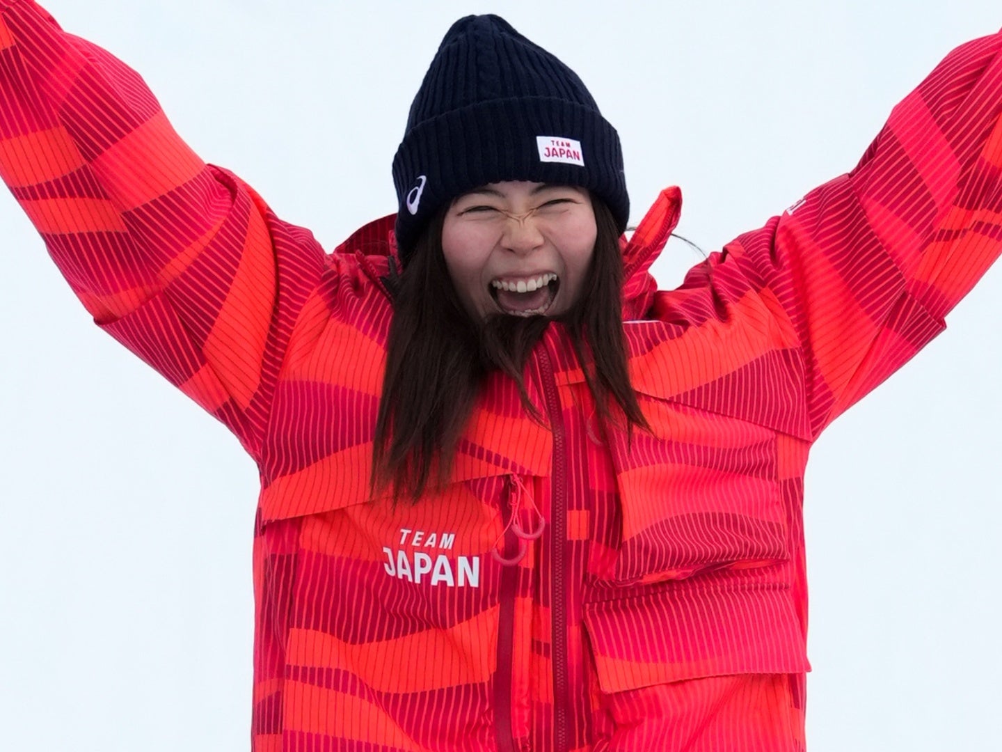 女子スロープスタイルで金メダルに輝いた19歳の深田。(C)Getty Images