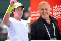 リオデジャネイロで開催中のツアー大会を訪れたサッカー界の英雄ジーコ（右）が、母国ブラジルの若き才能フォンセカ（左）にエールを送った。(C)Getty Images