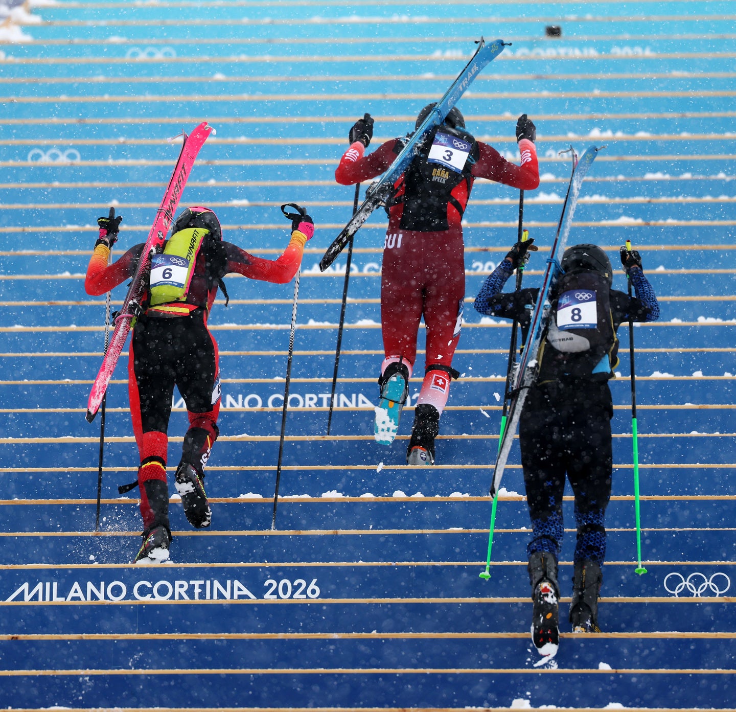 スキーモで銀メダルを獲得したロシア出身のニキータ・フィリッポフ（右）。(C)Getty Images